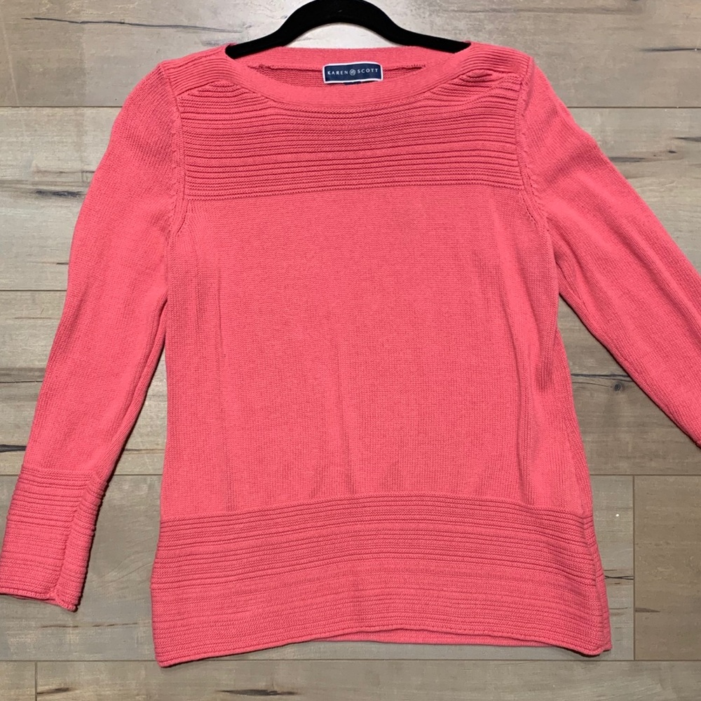Pink knit sweater